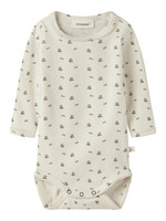 Lil' Atelier Lago Mau Långärmad Slim Body - Turtledove