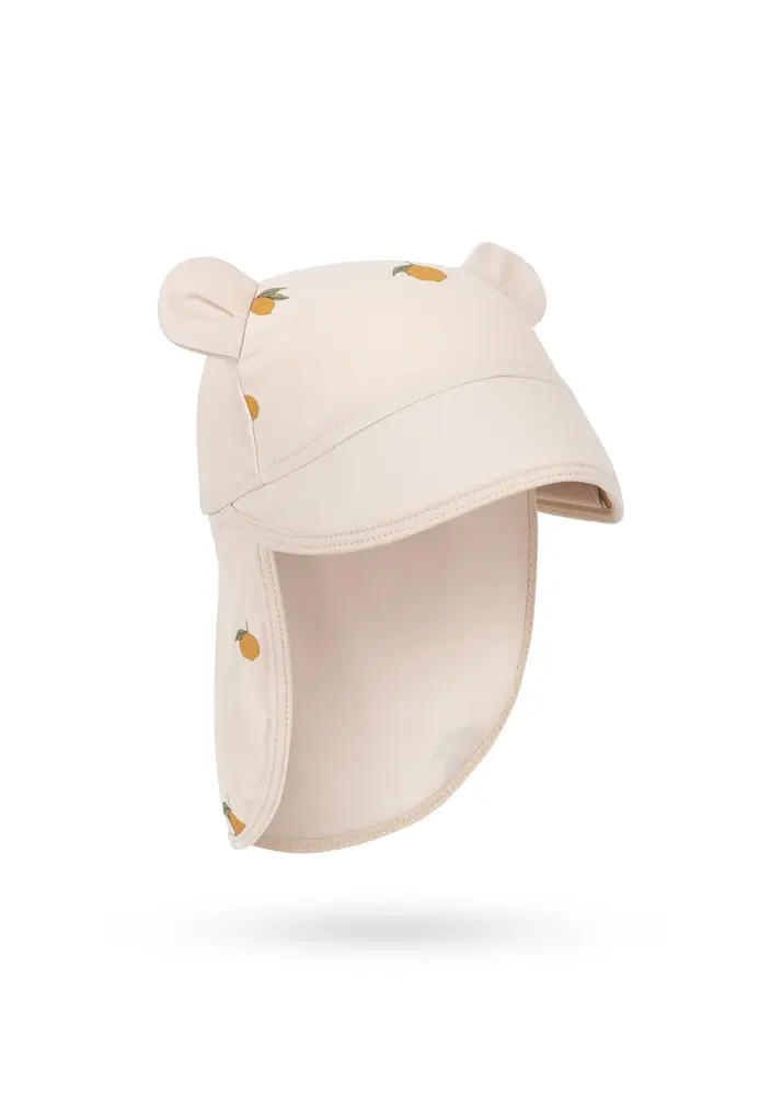 Aster Bear Sunhatt - Mon grand citron - 2-4 ÅR | Barnkläder - Mössor, vantar och tossor - Solhattar | BabyMode