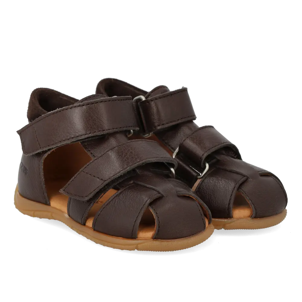 Prewalker Sandal m. Kardborre - Dark brown/Dark brown - 20 | Barnskor - Sandaler - Sandaler med sluten tå | BabyMode
