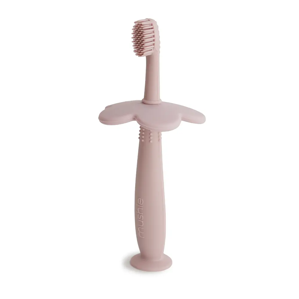 Tandborste Silikon Blomma - Blush | Baby & Barn - Sköta - Hälsa & hygien | BabyMode