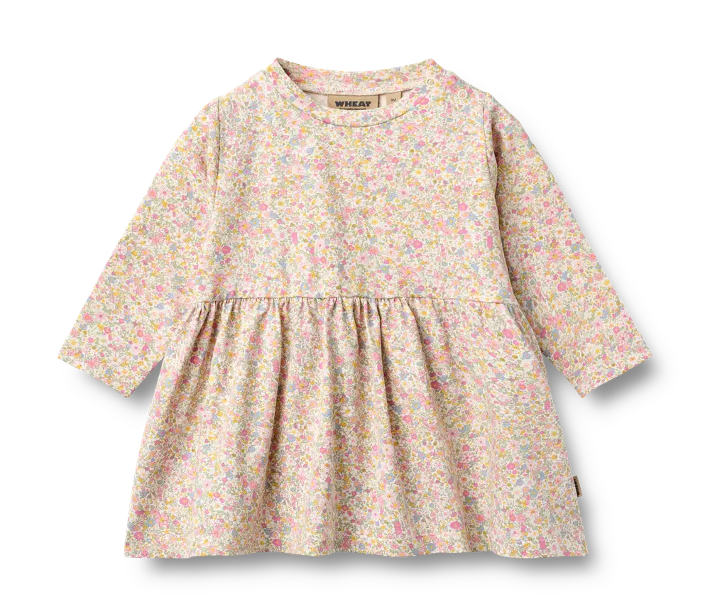 Sessa Jersey Klänning - Blush Flower Meadow - 92 | Barnkläder - Toppar - Klänningar - Klänningar | BabyMode