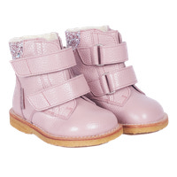 Begynder TEX-støvle med glitter og velcro - MAUVE
