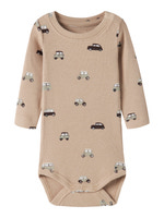 Name It Ottoman Långärmad Body - Sesame
