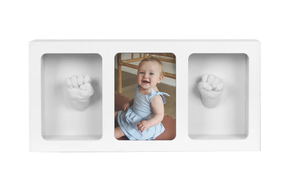 Vanilla Copenhagen Hand- Och Fotavtryck 3D – Bildram – Newborn – Vit