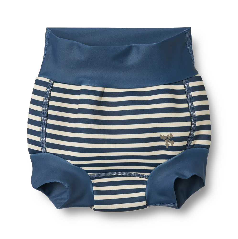 Anker Neoprene Badblöja - Blue Stripe - 0-3 MDR. | Barnkläder - Badkläder - Badblöjor | BabyMode