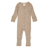 Jumpsuit med Fot Woolly - Balsam Melange
