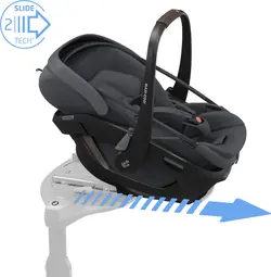 Maxi-Cosi Coral Slide Pro Babyskydd - Moon Graphite | Bilbarnstolar - Babyskydd 0-13 Kg | BabyMode