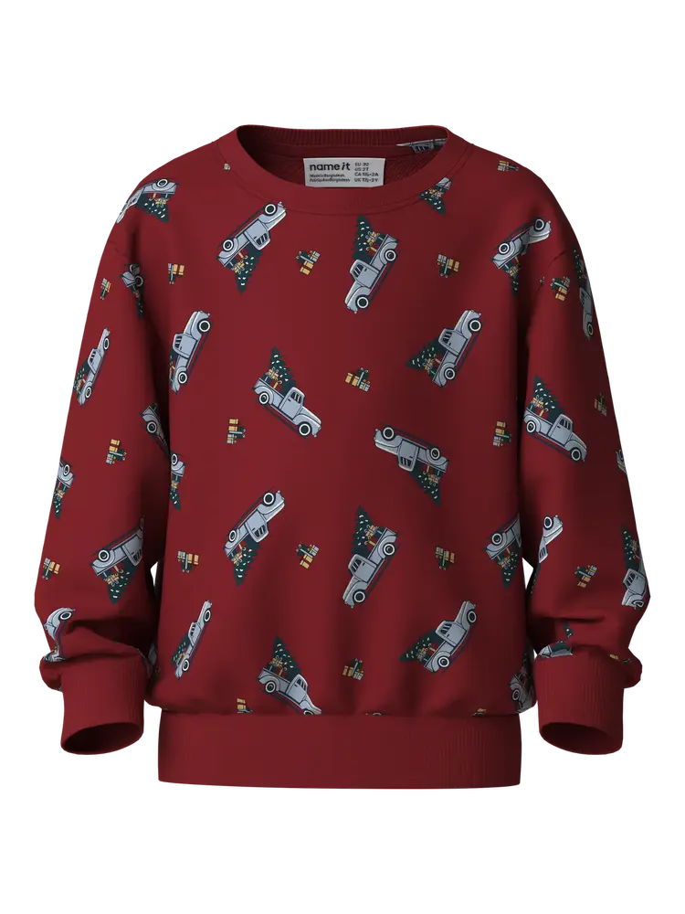 Name It Voluf Sweatshirt - Red Dahlia - 92