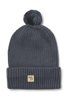 Wheat Habar Stickad Mössa - Greyblue