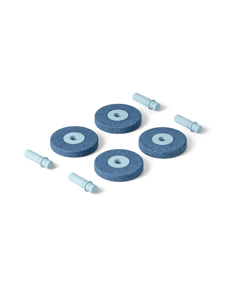 4 x Foam Wheels - Deep Blue/Sky Blue | Leksaker - Aktivitetsleksaker - Motorikleksaker | BabyMode