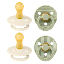 Studio Colour Napp 4-Pack Latex Stl 2 - Pin Vanilla/ Sage | Baby & Barn - Sköta - Nappar | BabyMode