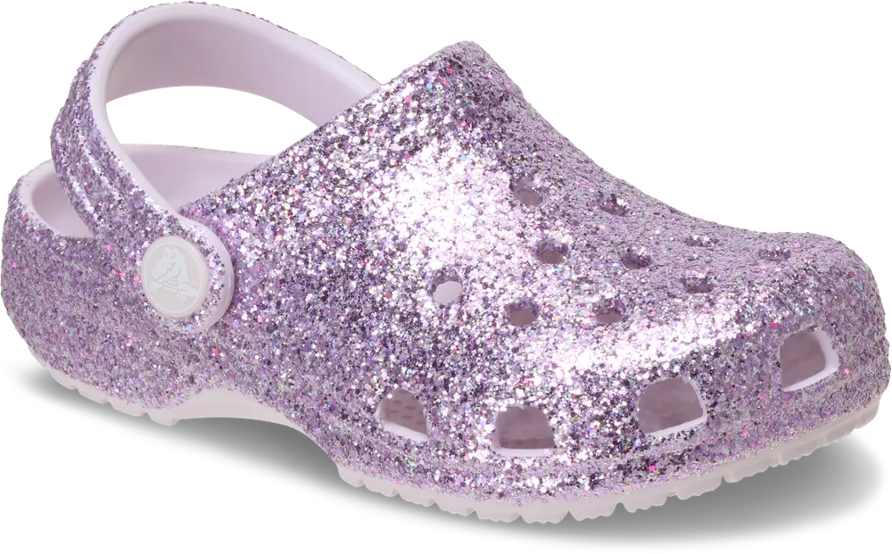 Crocs Classic Chunky Glitter Clog K - Grape Ice - 30/31 | Barnskor - Barnsandaler - Sandaler med stängd tå | BabyMode