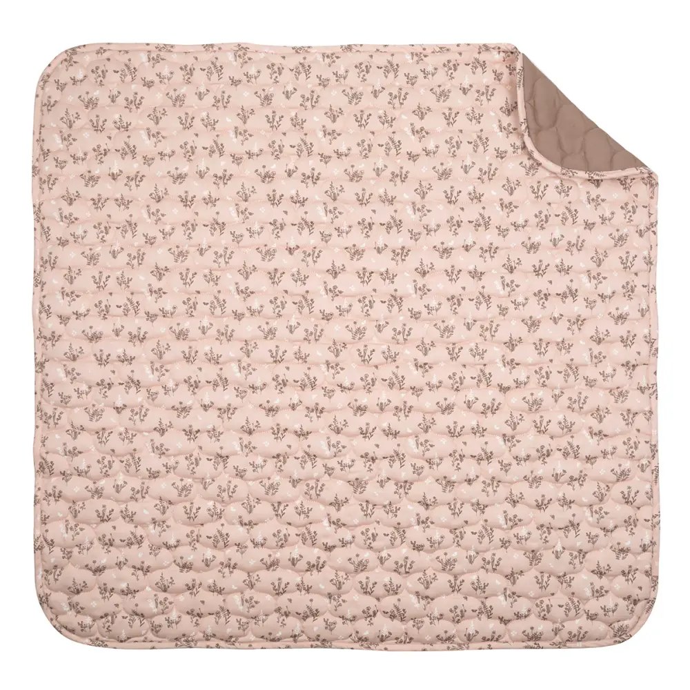 Quiltad filt, 90x90 cm - Flora | Barnrum - Textilier - Filtar & swaddlers | BabyMode