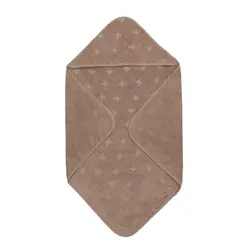 Handduk med huva, 70 x 70 cm - Walnut | Baby & Barn - Sköta - Badrockar, ponchos & badlakan | BabyMode