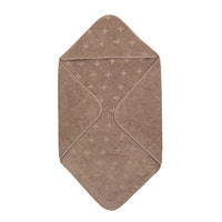 Handduk med huva, 70 x 70 cm - Walnut