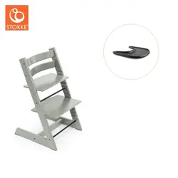 Tripp Trapp Stol & Bricka - Glacier green/svart | Baby & Barn | BabyMode