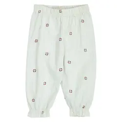 Seersucker Randiga Byxor - Tofu/ Ocean/ Mineral red | Barnkläder - Underdelar - Byxor | BabyMode