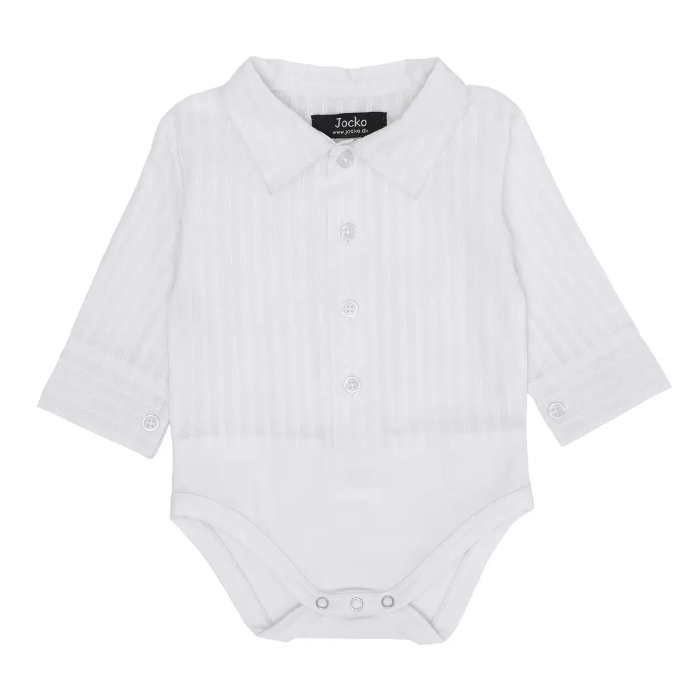 Skjortbody - Vit - 56 | Barnkläder - Toppar - Skjortor - Bodykjortor | BabyMode