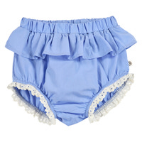 Poplin Bloomers m. Volang - Shell blue