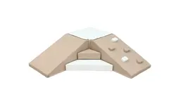 Skumleksaksset med rutschkana och klättervägg – hårt skum – beige/vit | Leksaker | BabyMode