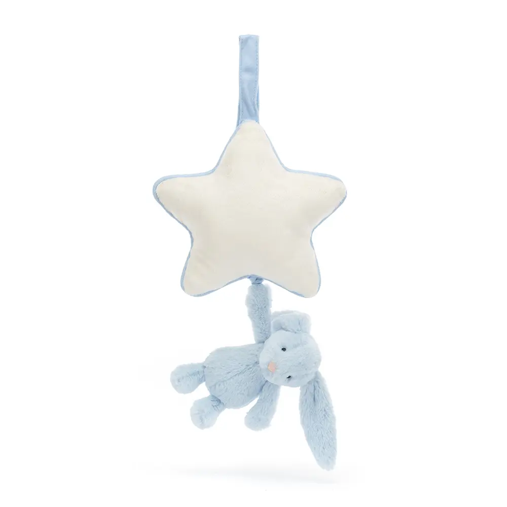 JellyCat Bashful Kanin Speldosa - Ljusblå | Leksaker - Babyleksaker - Musikmobiler | BabyMode