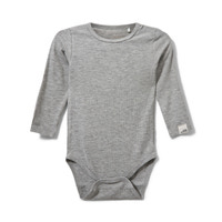 Långärmad Body - Grey Melange