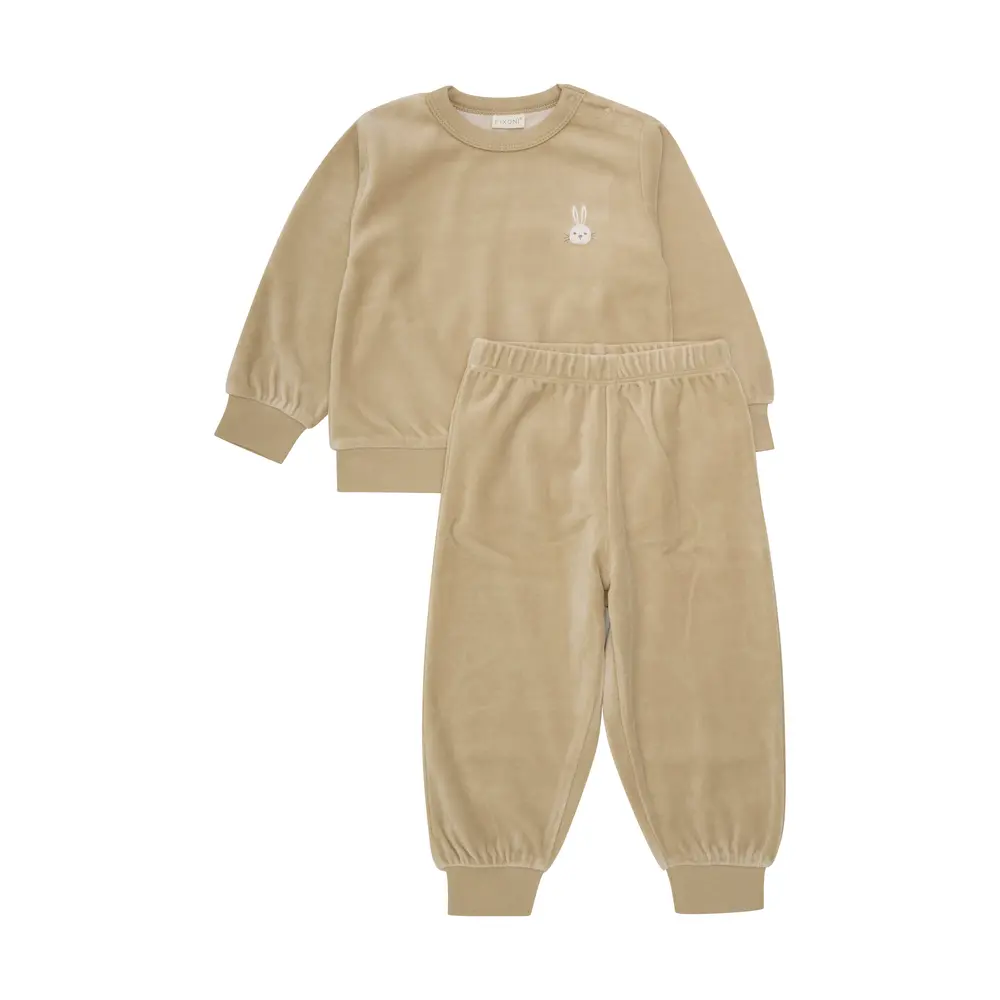 Jogging Set Velour - Sesame - 98 | Barnkläder - Set & Multipack - Träningsoverall | BabyMode