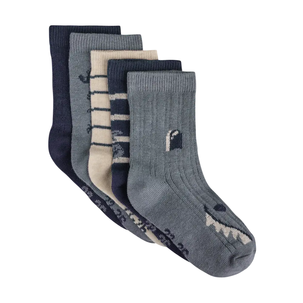 BeKids Strumpor 5-Pack - Blau Gray - 19\22