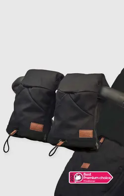 Handvärmare Med Dragkedja - Matte Black | Barnvagnar - Barnvagnstillbehör | BabyMode