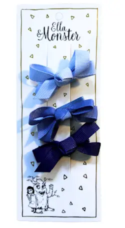 Hårspänne Set – Blå Rosetter | Kläder - Temakläder - Festkläder & tillbehör - Håraccessoarer | BabyMode