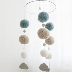 Sängmobil Pom-Pom - Blå | Barnrum - Inredningsdetaljer - Sängmobiler - Dekorativa mobiler | BabyMode
