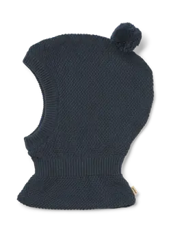 Pomi Stickad Balaklava - Ink melange | Kläder - Mössor, vantar och tossor - Mössor & balaclavas | BabyMode