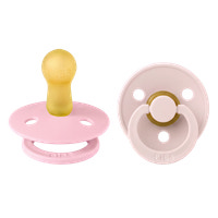 BIBS Napp 2 pk Latex Str 2 - Petal Babypink
