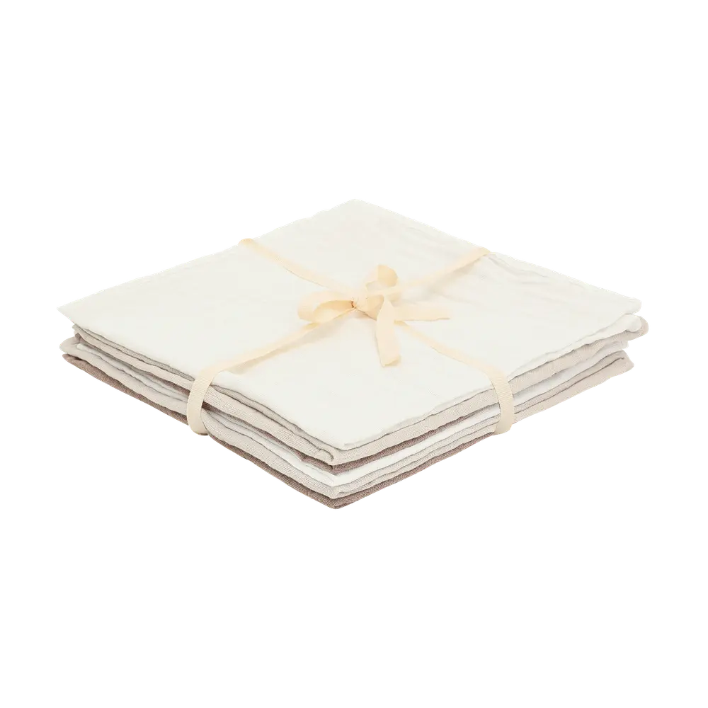 Muslinfilt (6‑pack) – Taupe Gray – 65x65 | Barnrum - Textilier - Muslinfiltar | BabyMode