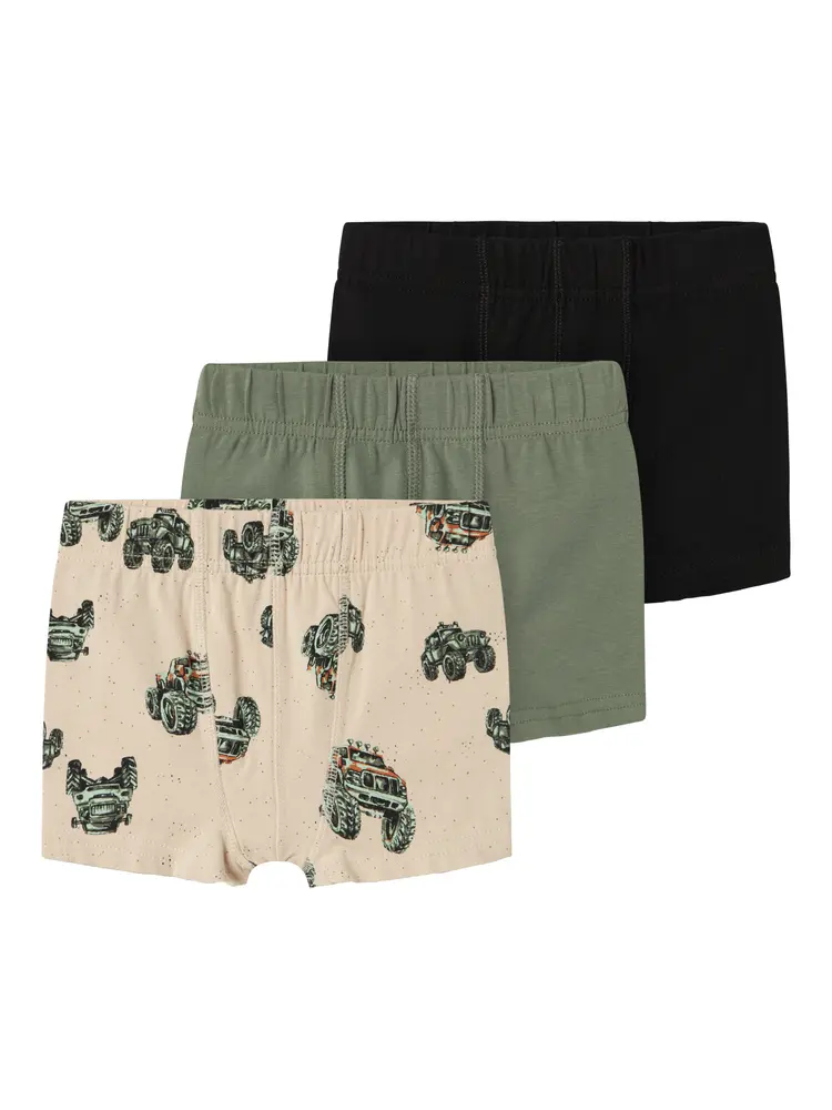 Boxer Shorts 3P Monster Truck - Peyote - 86 | Barnkläder - Underkläder & pyjamas - Underkläder | BabyMode