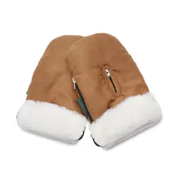 Østerbro handvärmare Faux Suede - Brown | Barnvagnar - Barnvagnstillbehör - Barnvagnsvantar | BabyMode