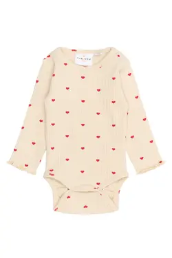 Rhea Rib Body Langærmet - GARDENIA | Kläder - Bodys & overaller - Långärmad body | BabyMode