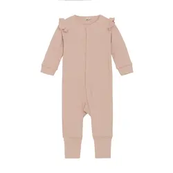 Långärmad Jumpsuit - Rose Dust | Kläder - Bodys & overaller - Jumpsuit utan fot | BabyMode