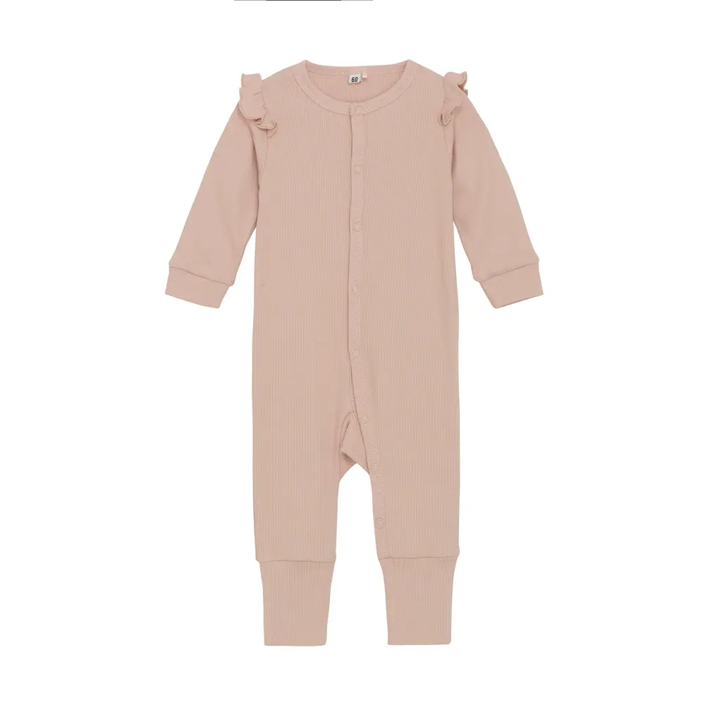 Långärmad Jumpsuit - Rose Dust - 80 | Barnkläder - Bodys & overaller - Jumpsuit utan fot | BabyMode