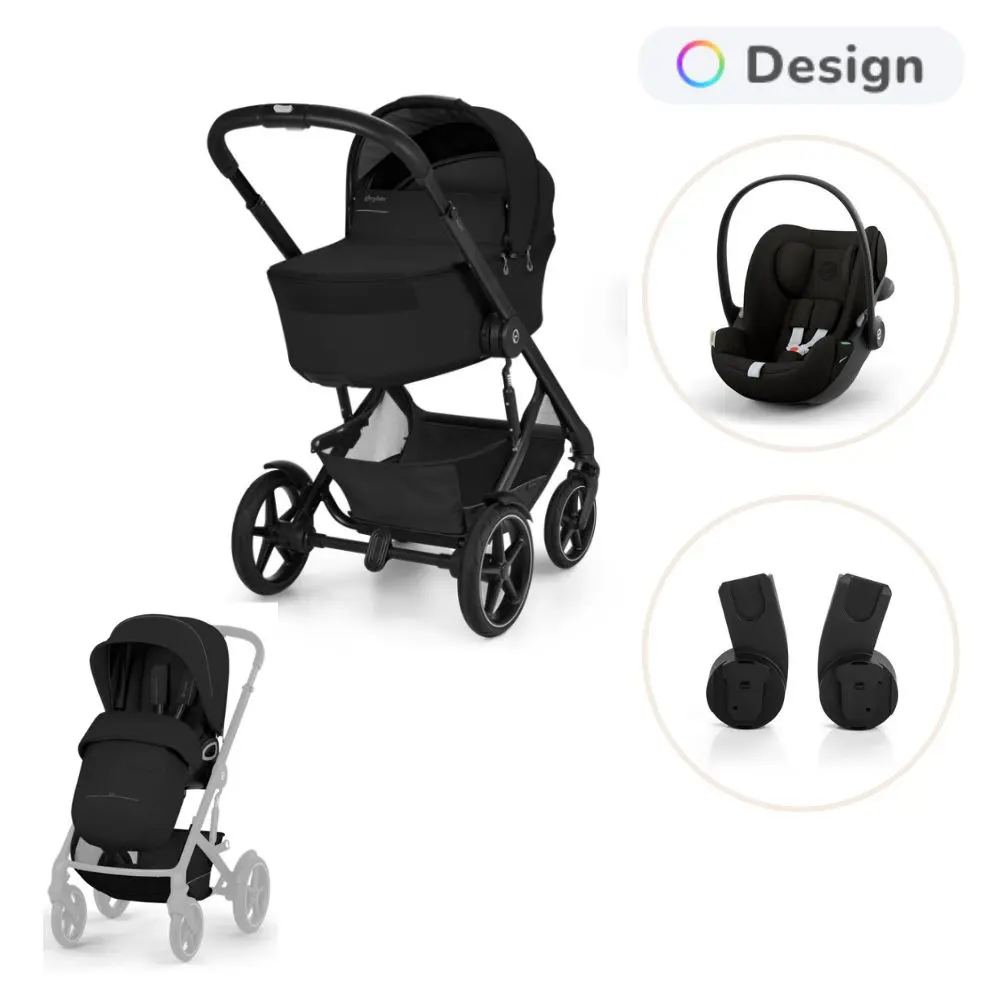 Cybex Talos S Lux Inkl. Hopfällbar Liggdel - Moon Black