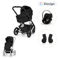 Cybex Talos S Lux Inkl. Hopfällbar Liggdel, Cloud G3 Och Adapter - Moon Black/Magic Black