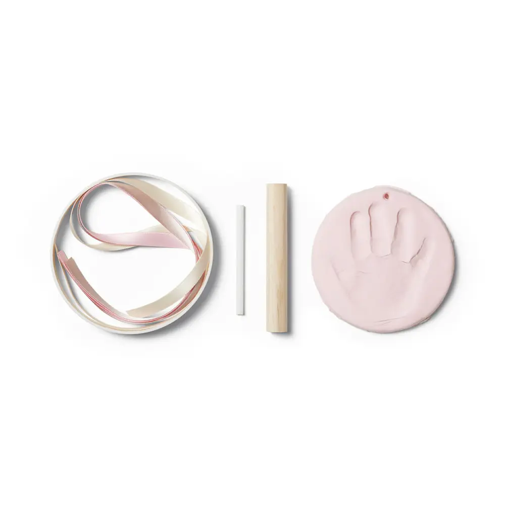 Hand och Fotavtryck Lera - Upphängning - Pink | Leksaker - Kreativ lek - Hand- och fotavtryck | BabyMode