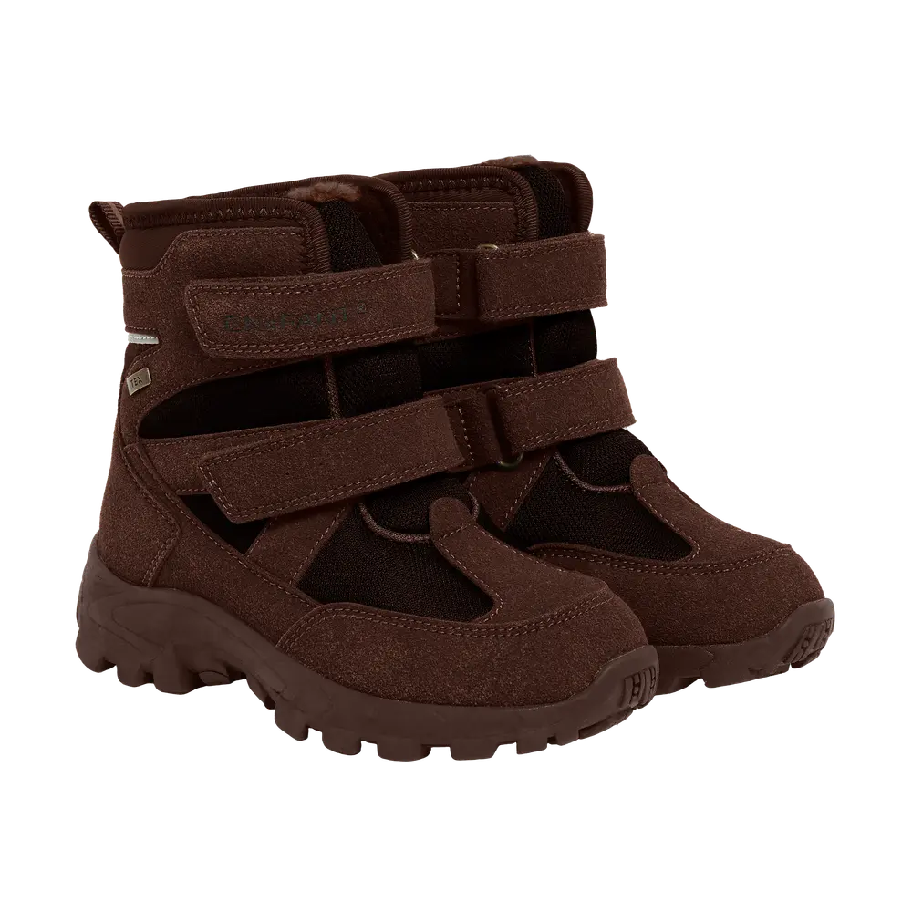 En Fant Vinterkängor M. Kardborrband TEX - Chocolate Brown - 32