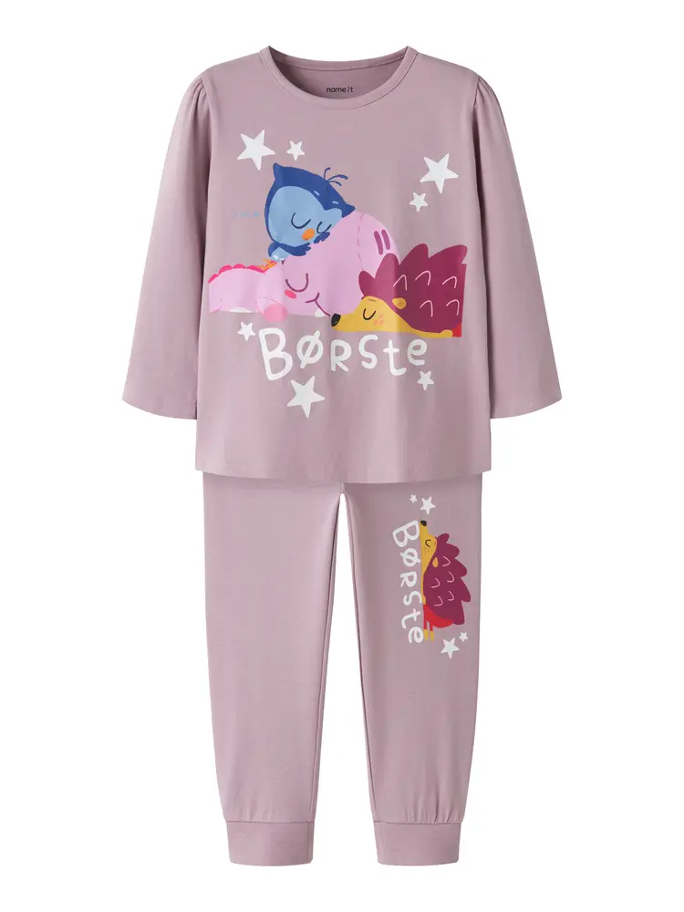 Name It Aba Børste Pyjamas - Mauve Shadows - 86