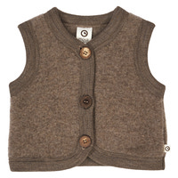 Müsli Väst i Merinould Fleece - Walnut Melange 