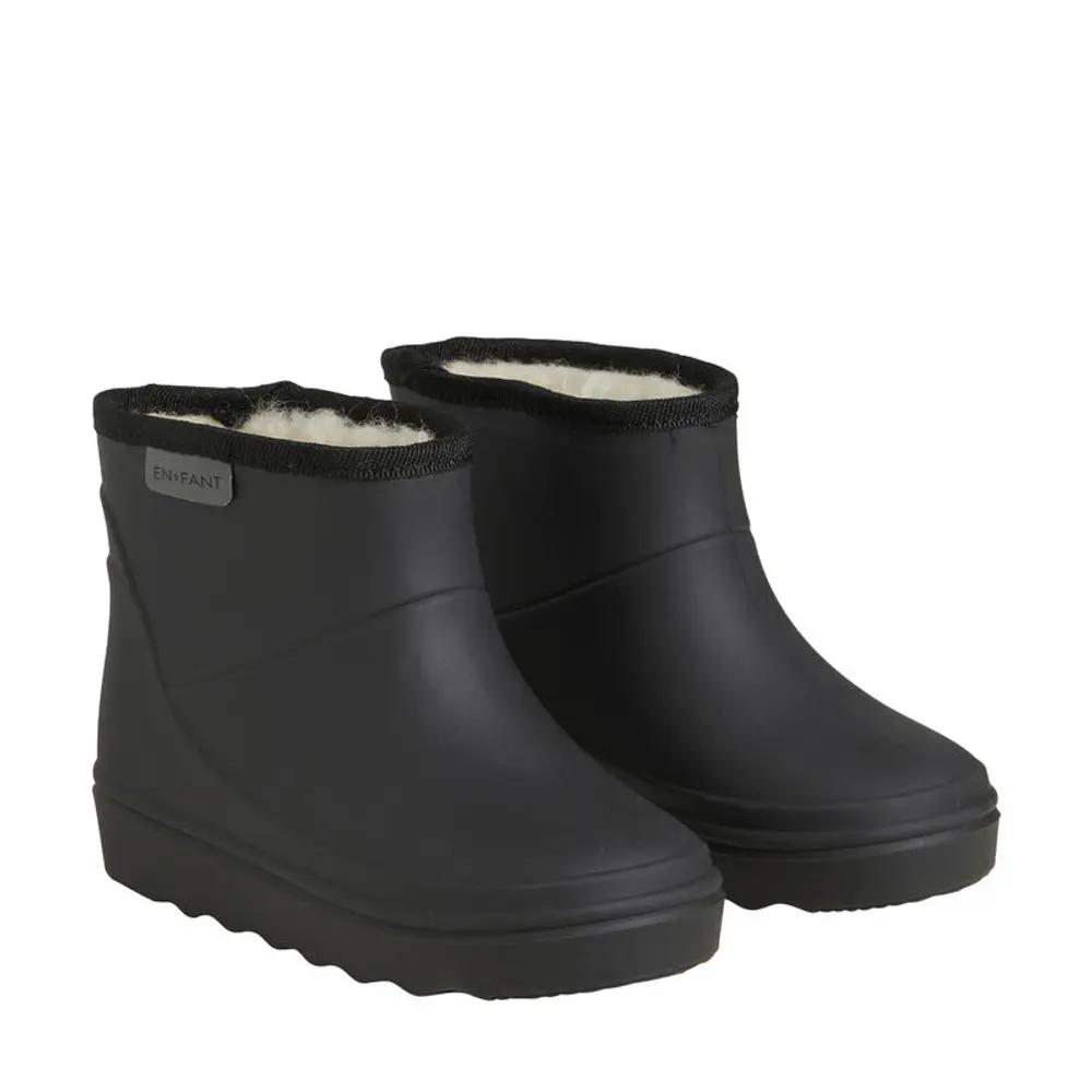 Korta Fodrade Stövlar Solid - Black - 28 | Barnskor - Fodrade stövlar - Korta fodrade stövlar | BabyMode