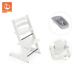 Tripp Trapp Stol inkl. Newborn Set och Babyset - Vit | Baby & Barn | BabyMode