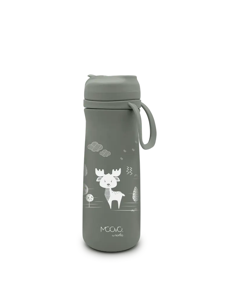 Nuvita Moovo Termoflaska 500 ml - Sage Green | Baby & Barn - Äta - Matlådor & vattenflaskor | BabyMode
