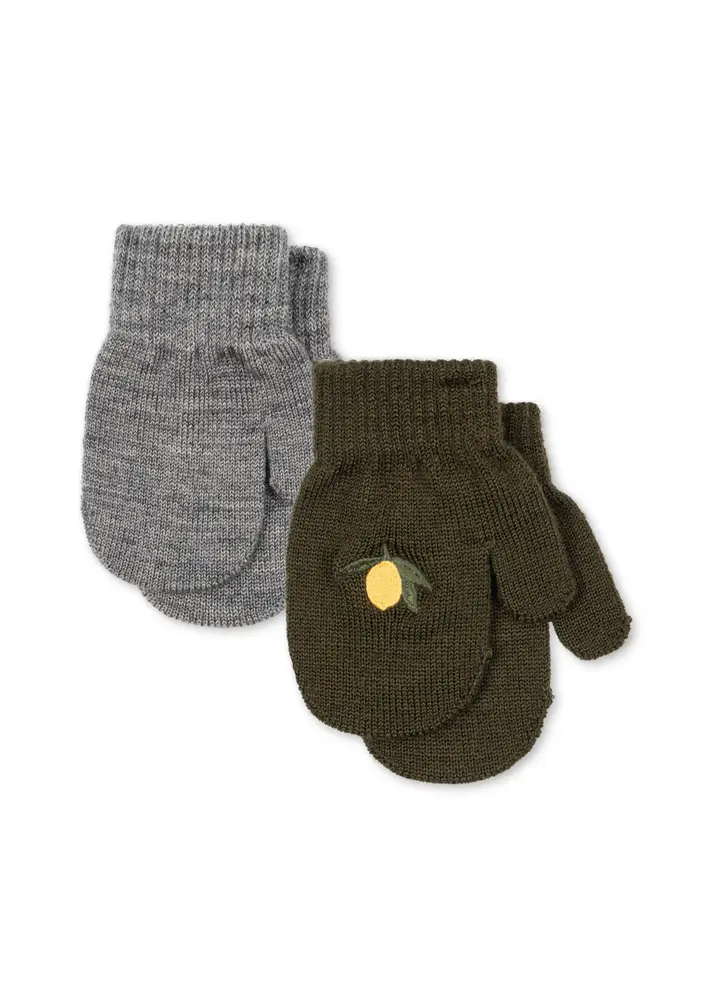 Konges Sløjd Filla Vantar 2-Pack - Kombu Green - ONE SIZE