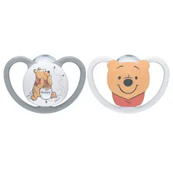 Nappar Space Silikon S1 - Nalle Puh 2 st | Baby & Barn - Sköta - Nappar | BabyMode